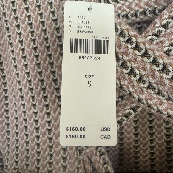 NEW Anthropologie Maeve Jacquard Pink Winter Dress Pockets Adjustable Size S (M) - Picture 5 of 14